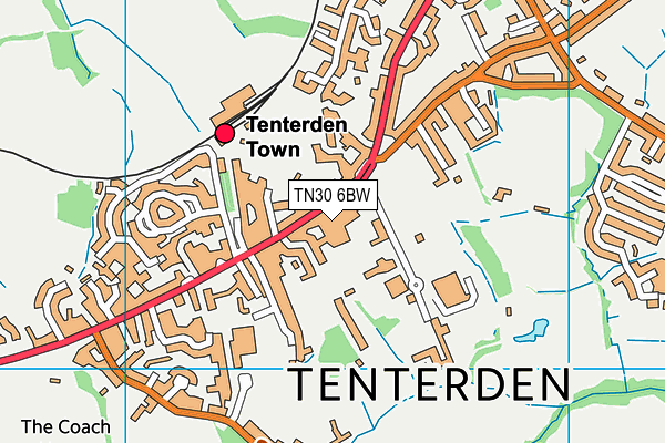 TN30 6BW map - OS VectorMap District (Ordnance Survey)