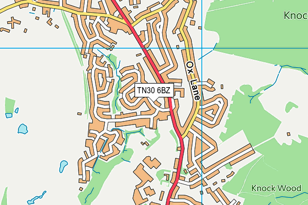 TN30 6BZ map - OS VectorMap District (Ordnance Survey)