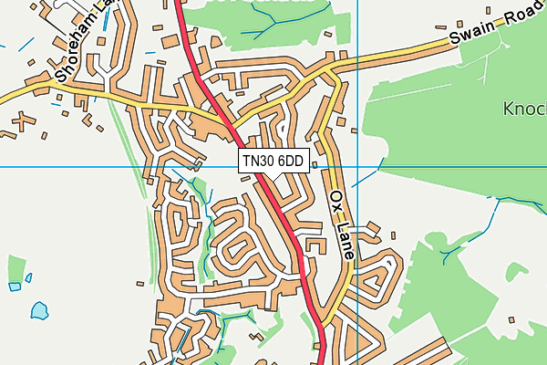TN30 6DD map - OS VectorMap District (Ordnance Survey)