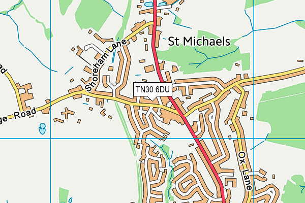 St Michaels Village Hall map (TN30 6DU) - OS VectorMap District (Ordnance Survey)