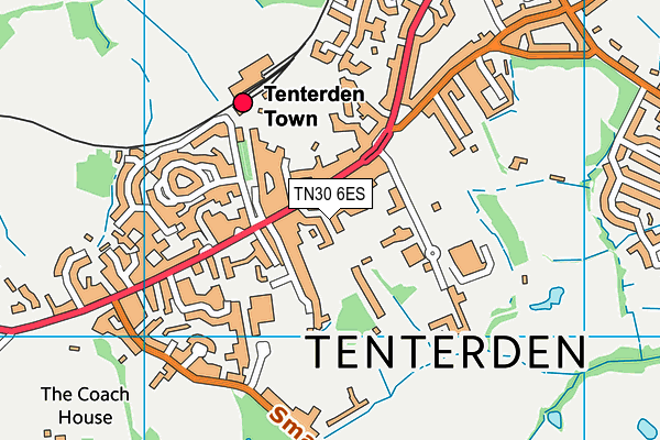 TN30 6ES map - OS VectorMap District (Ordnance Survey)