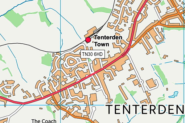 TN30 6HD map - OS VectorMap District (Ordnance Survey)