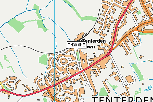 TN30 6HE map - OS VectorMap District (Ordnance Survey)