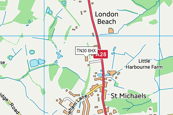 London Beach Health Club & Spa map (TN30 6HX) - OS VectorMap District (Ordnance Survey)