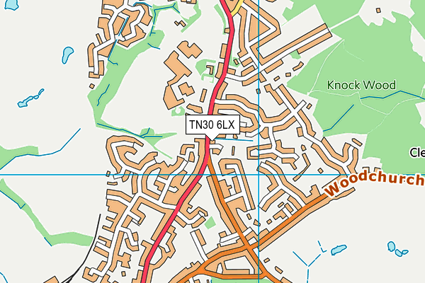 TN30 6LX map - OS VectorMap District (Ordnance Survey)