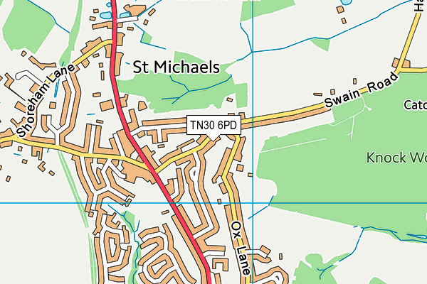 TN30 6PD map - OS VectorMap District (Ordnance Survey)