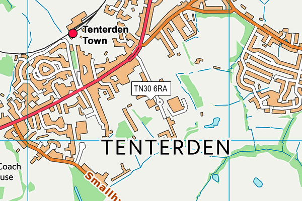 Tenterden Church of England Junior School map (TN30 6RA) - OS VectorMap District (Ordnance Survey)