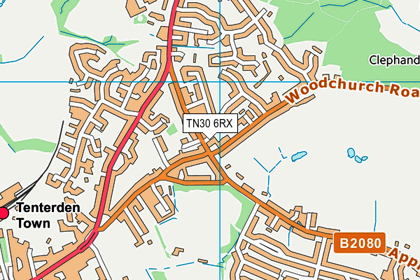 TN30 6RX map - OS VectorMap District (Ordnance Survey)