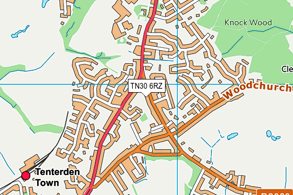 TN30 6RZ map - OS VectorMap District (Ordnance Survey)