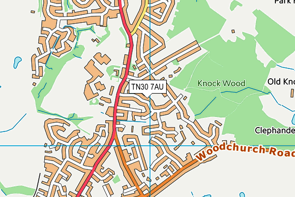 TN30 7AU map - OS VectorMap District (Ordnance Survey)