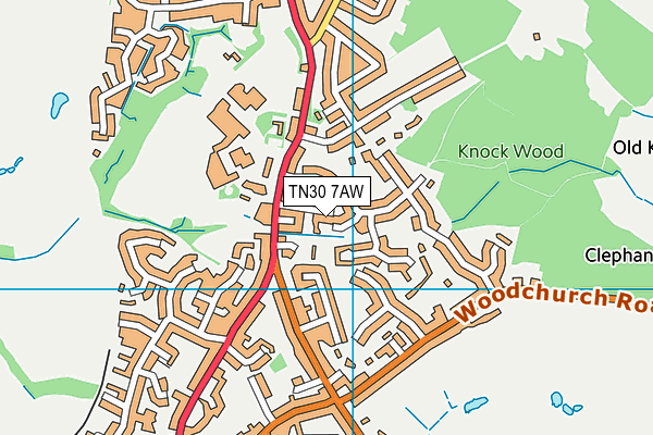 TN30 7AW map - OS VectorMap District (Ordnance Survey)