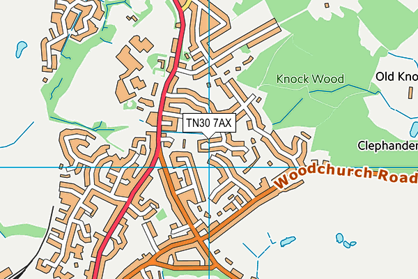 TN30 7AX map - OS VectorMap District (Ordnance Survey)