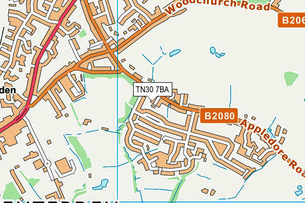TN30 7BA map - OS VectorMap District (Ordnance Survey)