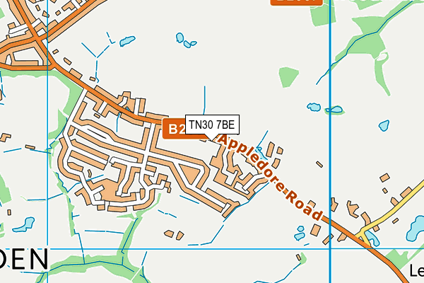 Homewood School And Sixth Form Centre (Appledore Field) map (TN30 7BE) - OS VectorMap District (Ordnance Survey)
