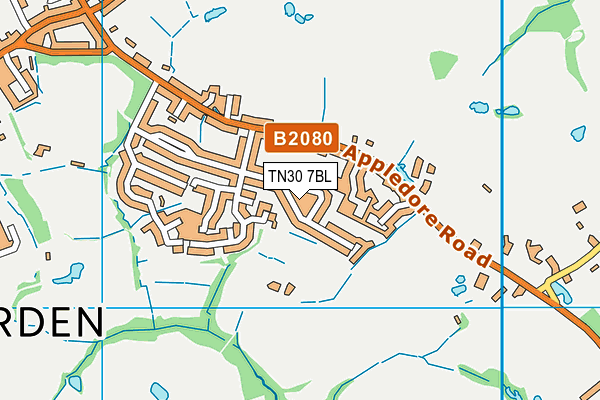 TN30 7BL map - OS VectorMap District (Ordnance Survey)