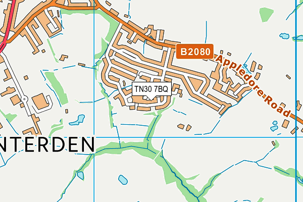 TN30 7BQ map - OS VectorMap District (Ordnance Survey)