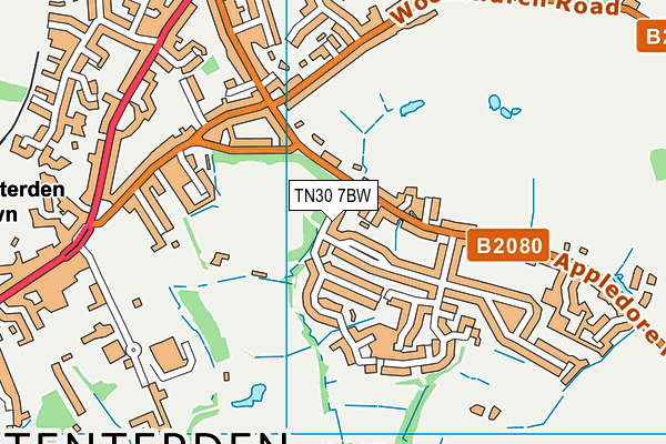 TN30 7BW map - OS VectorMap District (Ordnance Survey)