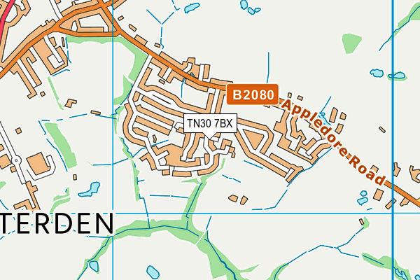 TN30 7BX map - OS VectorMap District (Ordnance Survey)