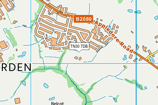 TN30 7DB map - OS VectorMap District (Ordnance Survey)