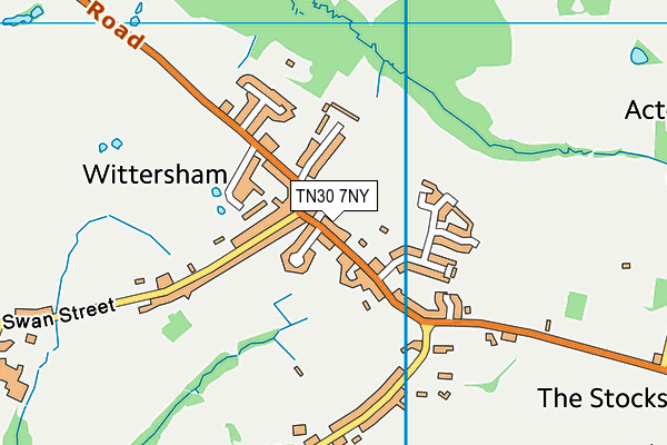TN30 7NY map - OS VectorMap District (Ordnance Survey)