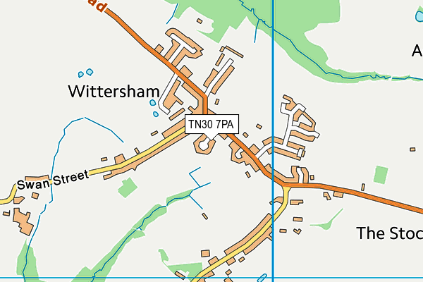 TN30 7PA map - OS VectorMap District (Ordnance Survey)