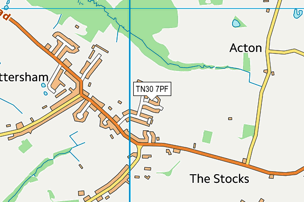 TN30 7PF map - OS VectorMap District (Ordnance Survey)