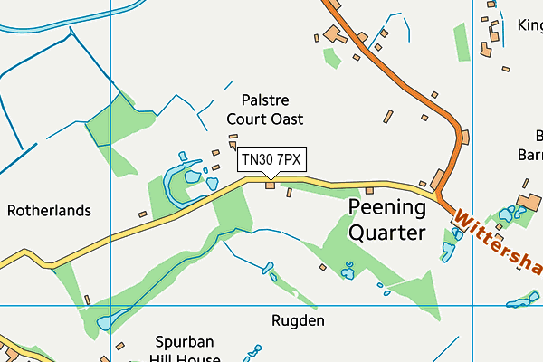 TN30 7PX map - OS VectorMap District (Ordnance Survey)