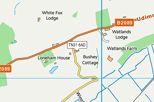 TN31 6AD map - OS VectorMap District (Ordnance Survey)