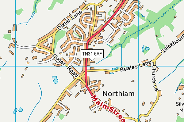 TN31 6AF map - OS VectorMap District (Ordnance Survey)