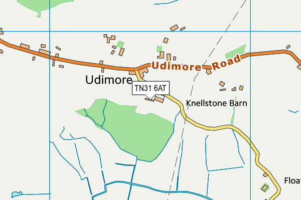 TN31 6AT map - OS VectorMap District (Ordnance Survey)