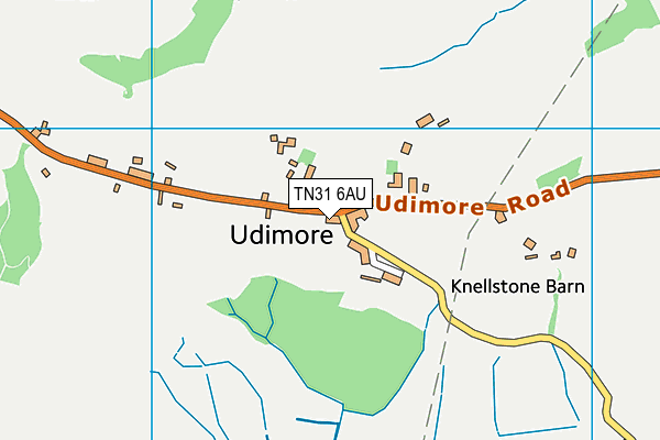 TN31 6AU map - OS VectorMap District (Ordnance Survey)