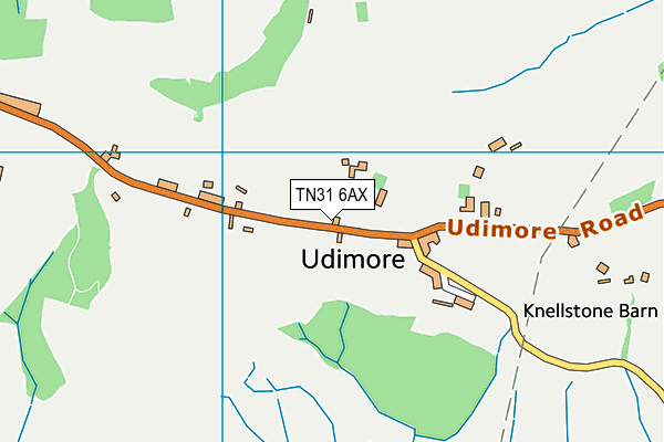 TN31 6AX map - OS VectorMap District (Ordnance Survey)