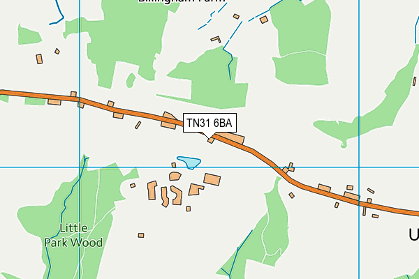 TN31 6BA map - OS VectorMap District (Ordnance Survey)