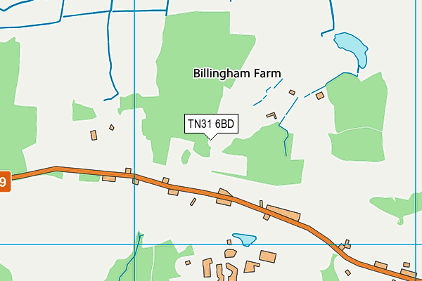 TN31 6BD map - OS VectorMap District (Ordnance Survey)