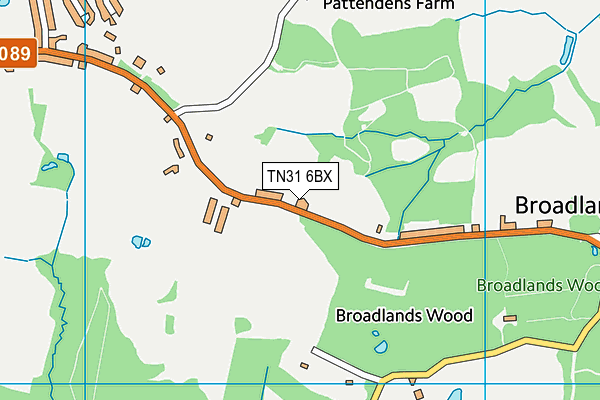 Map of BROAD OAK (RYE) KENNELS LIMITED at district scale