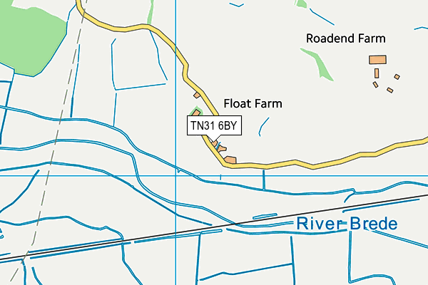 TN31 6BY map - OS VectorMap District (Ordnance Survey)