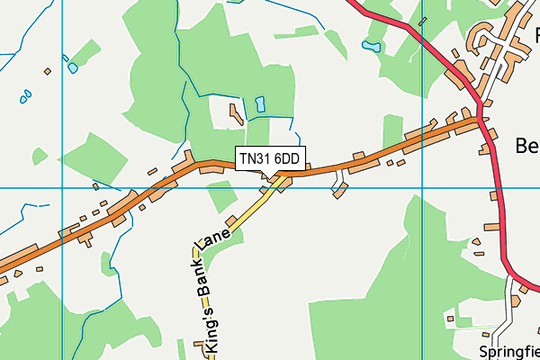 TN31 6DD map - OS VectorMap District (Ordnance Survey)