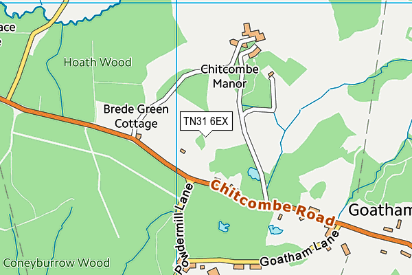 TN31 6EX map - OS VectorMap District (Ordnance Survey)