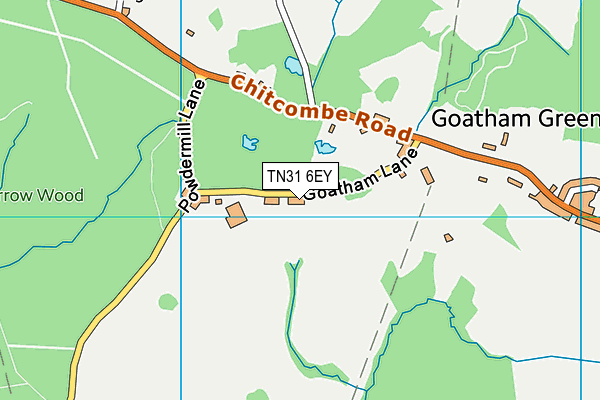 TN31 6EY map - OS VectorMap District (Ordnance Survey)