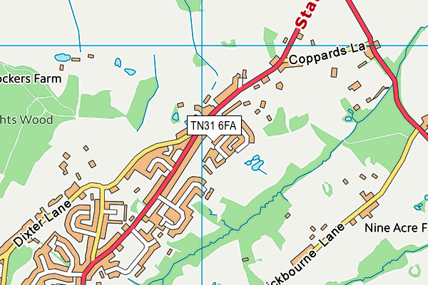 TN31 6FA map - OS VectorMap District (Ordnance Survey)