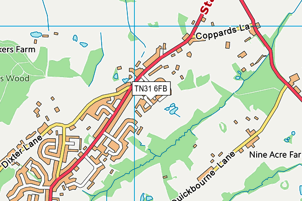 TN31 6FB map - OS VectorMap District (Ordnance Survey)