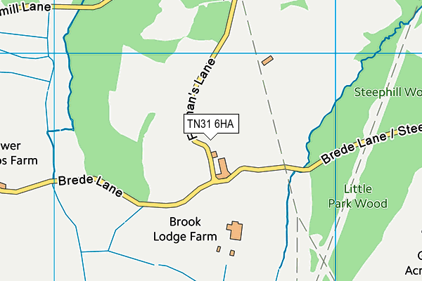 TN31 6HA map - OS VectorMap District (Ordnance Survey)