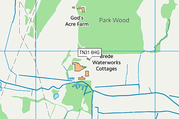 TN31 6HG map - OS VectorMap District (Ordnance Survey)