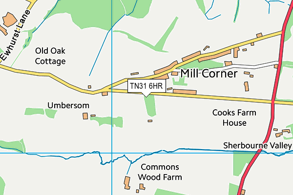 TN31 6HR map - OS VectorMap District (Ordnance Survey)