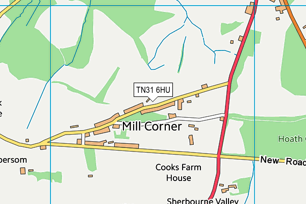TN31 6HU map - OS VectorMap District (Ordnance Survey)