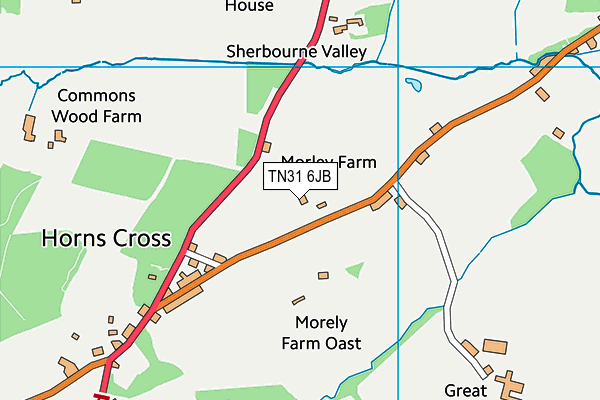 TN31 6JB map - OS VectorMap District (Ordnance Survey)