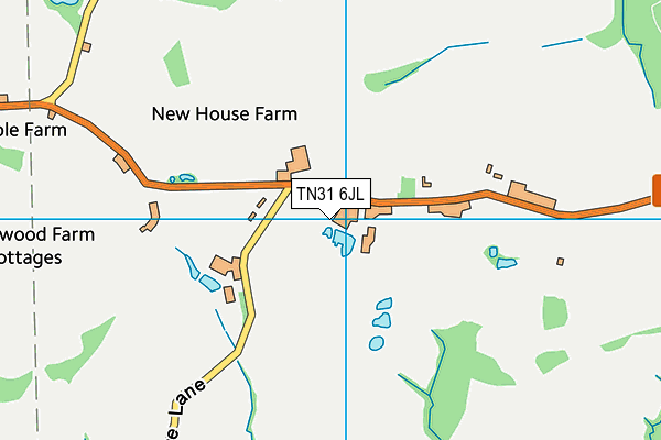 TN31 6JL map - OS VectorMap District (Ordnance Survey)