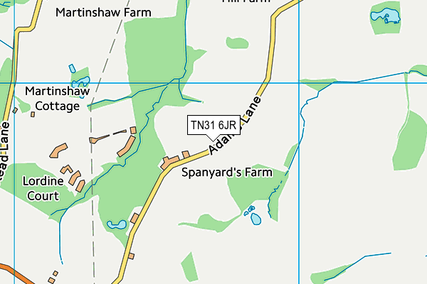 TN31 6JR map - OS VectorMap District (Ordnance Survey)