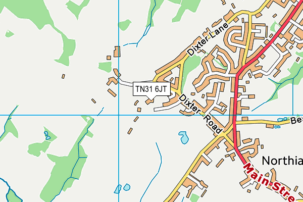 TN31 6JT map - OS VectorMap District (Ordnance Survey)