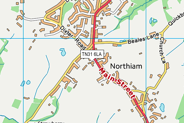 TN31 6LA map - OS VectorMap District (Ordnance Survey)